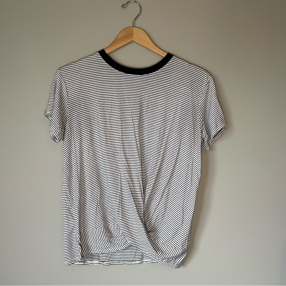 Striped Black and White Women's Top